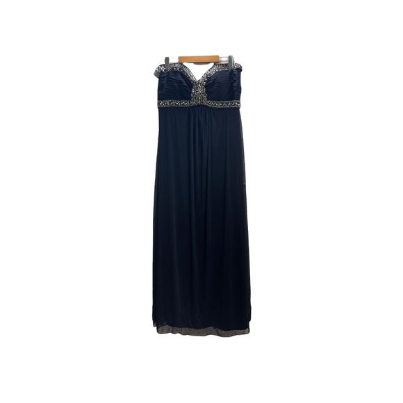 Xscape by Joanna Chen formal Plus size maxi strapless dress sz 14 - Picture 1 of 4